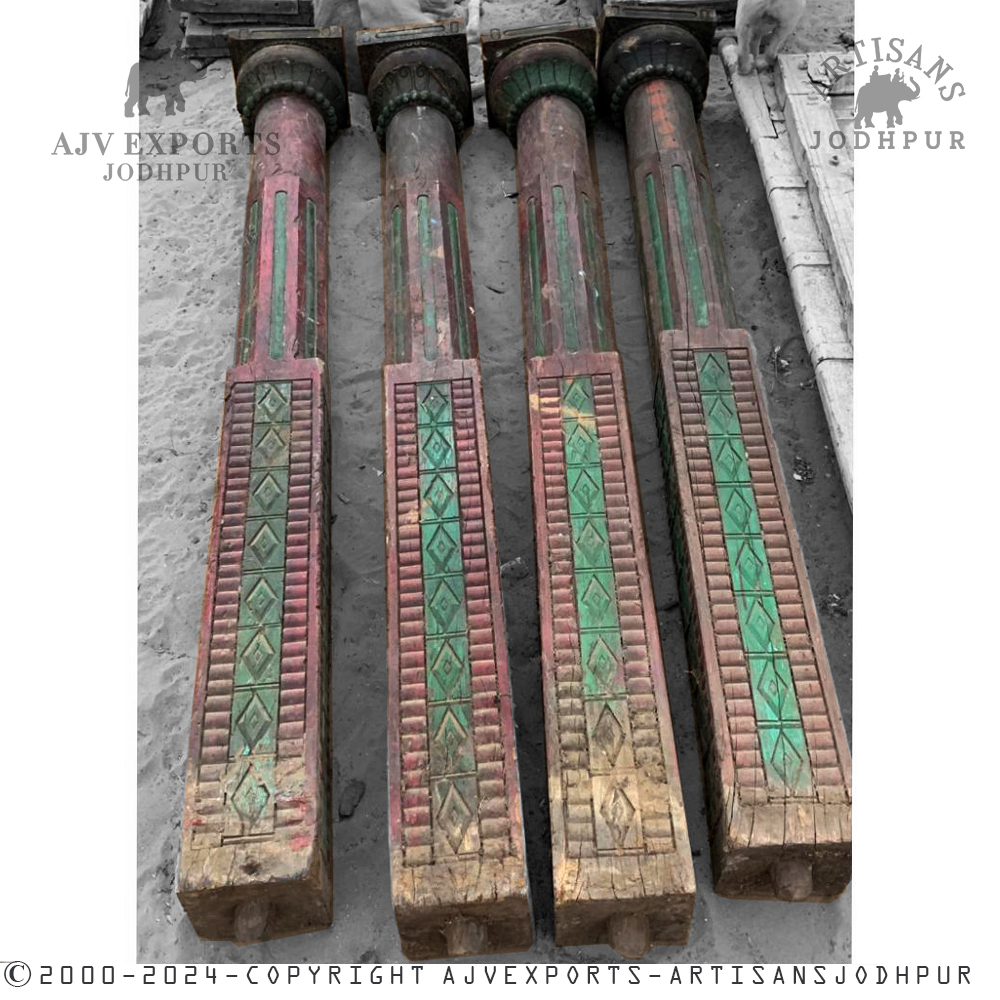 Rustic Wooden Pillars