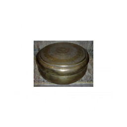 Brass small storage Round hand-carved box