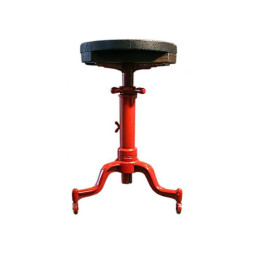 industrial stool with crank and wheels