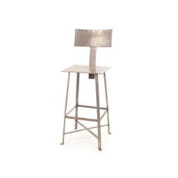 industrial bar stool with backrest