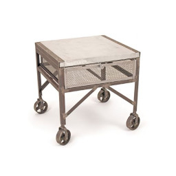 industrial cart end table trolley