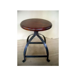 industrial bar stool with adjustable seat