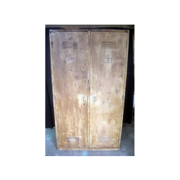 industrial iron two door gym locker cabinet
