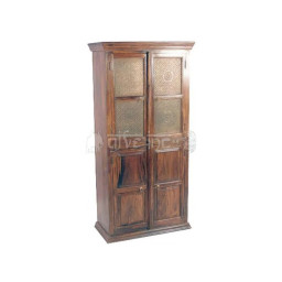 wooden glass panel doors cupboard